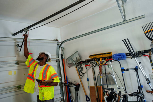 Professional Garage Door Panel Replacement technician working in Old Mystic, CT